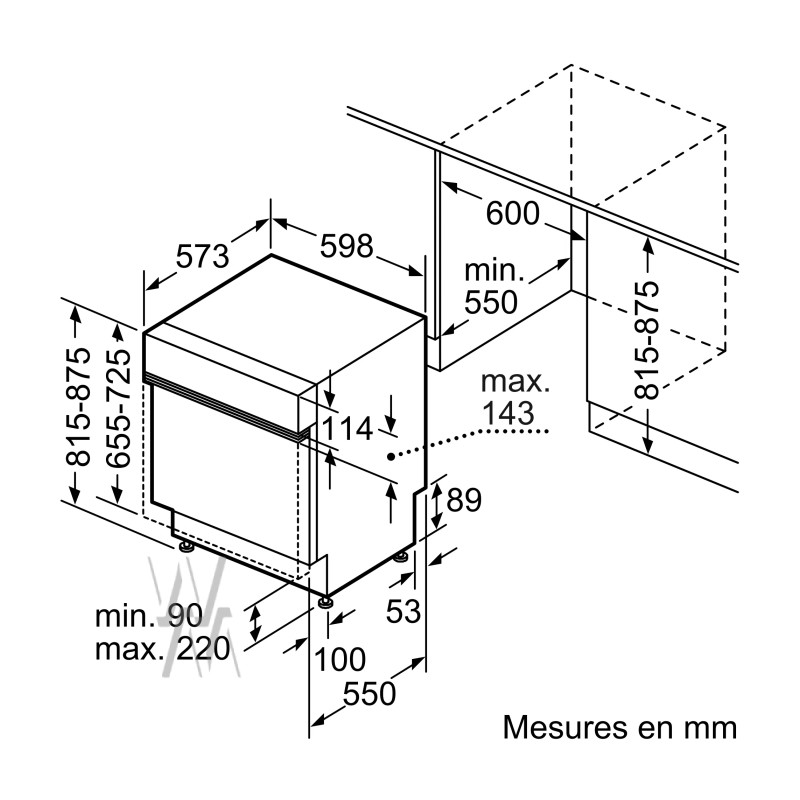SMI6ZCS00E Lavevaisselle intégrable Zeolith Inox C Bosch Série 6